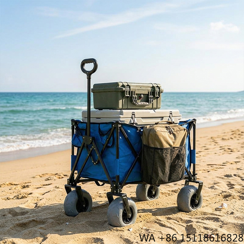 Outdoor Furniture Metal - Gerobak Pantai Lipat Berbahan Logam dengan