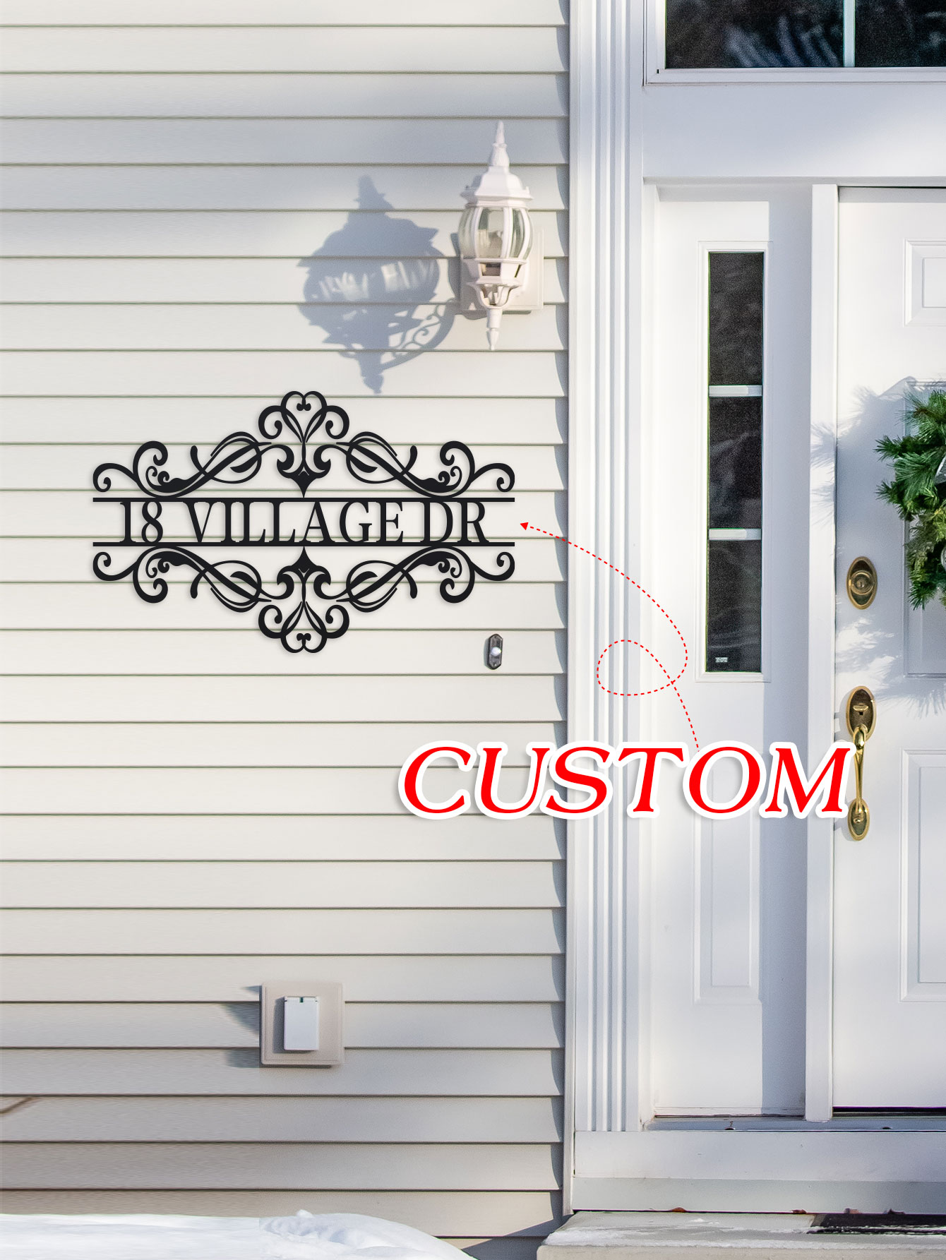 Outdoor Furniture Metal - Papan Nama Logam Personal - Plakat