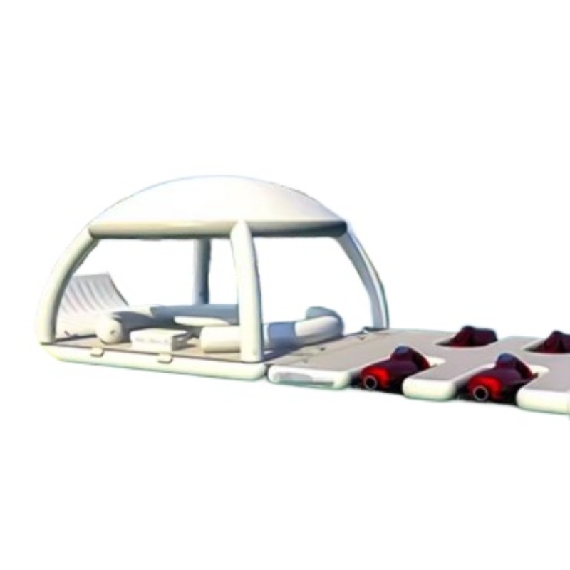 Outdoor Furniture For Pool - Perahu karet tiup dengan seluncuran, awning,
