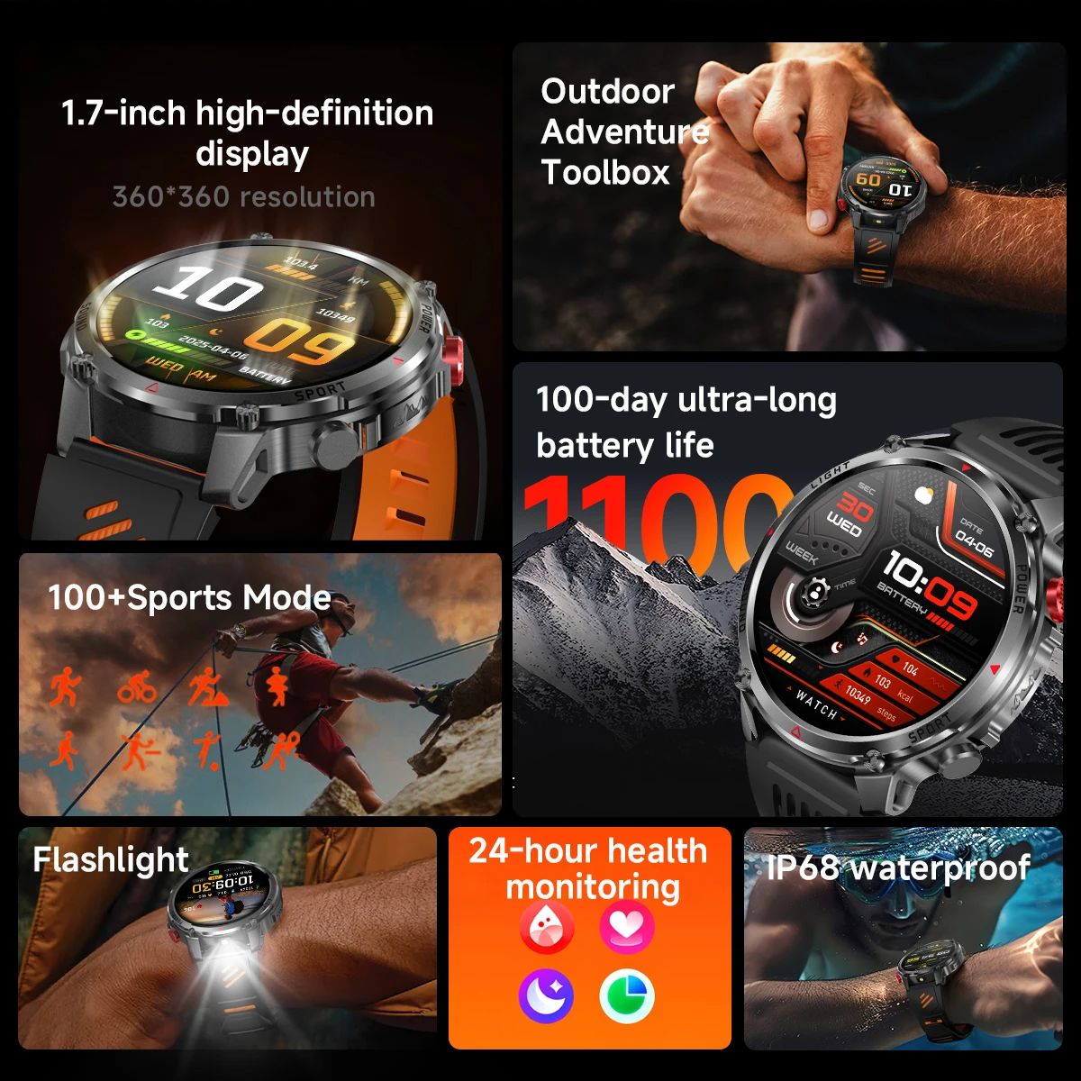 Jam Tangan Pintar T-Rex3 Pro G - Outdoor Rug Waterproof ulasan dan harga