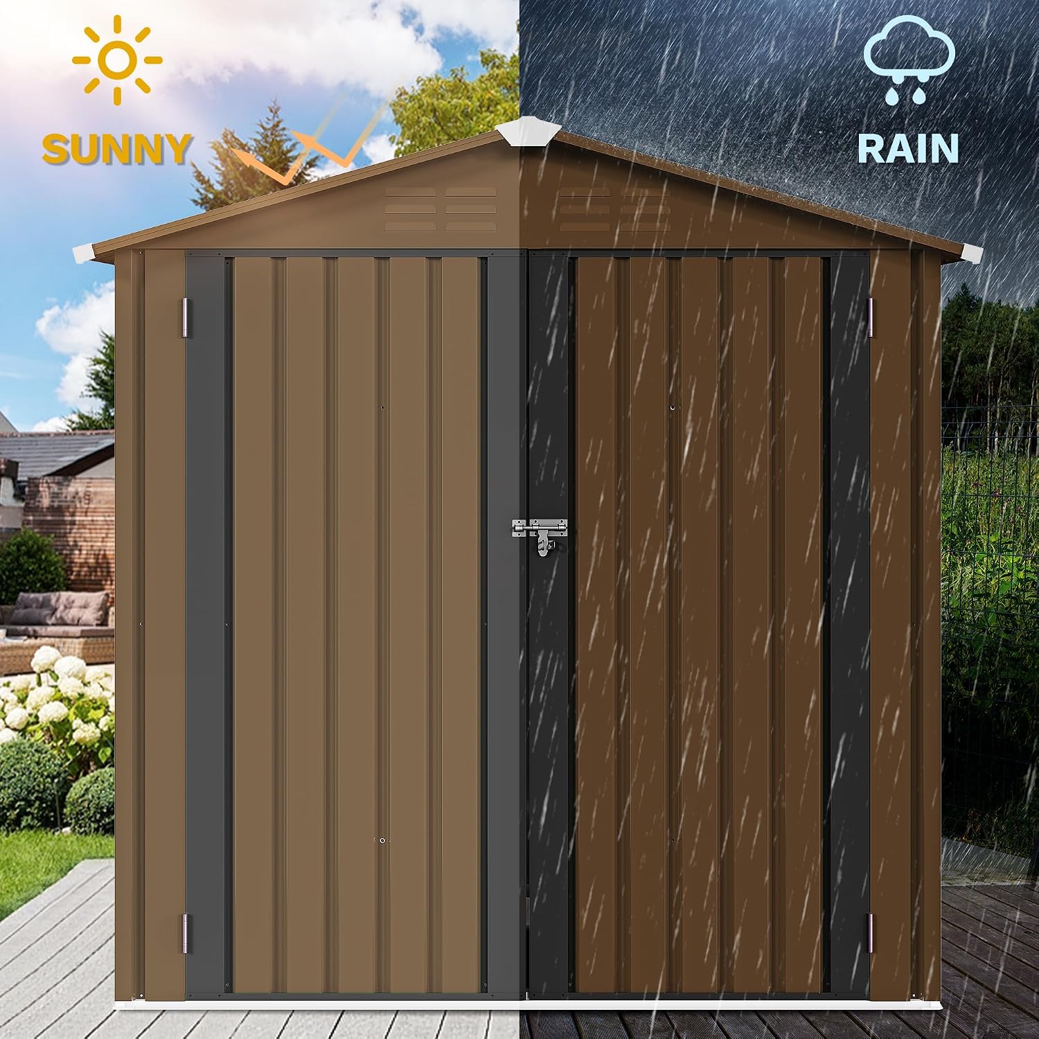 Gudang Penyimpanan Luar Ruanga - Outdoor Furniture Metal ulasan dan harga