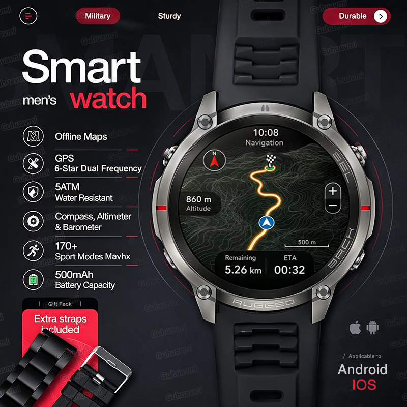 Jam Tangan Pintar Peta Offline - Outdoor Rug Waterproof ulasan dan harga