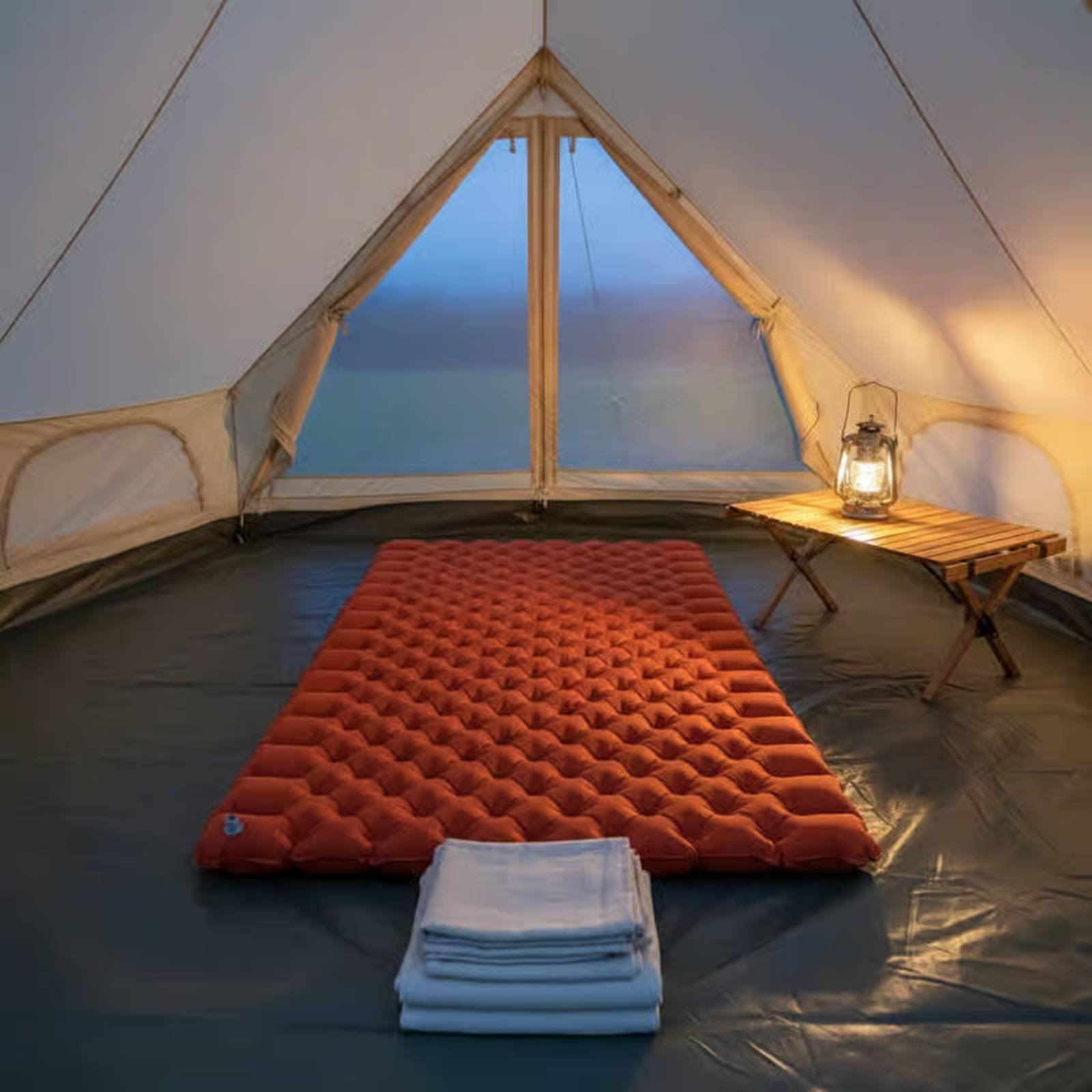 Matras Camping Tiup Nylon TPU  - Outdoor Rug Waterproof ulasan dan harga