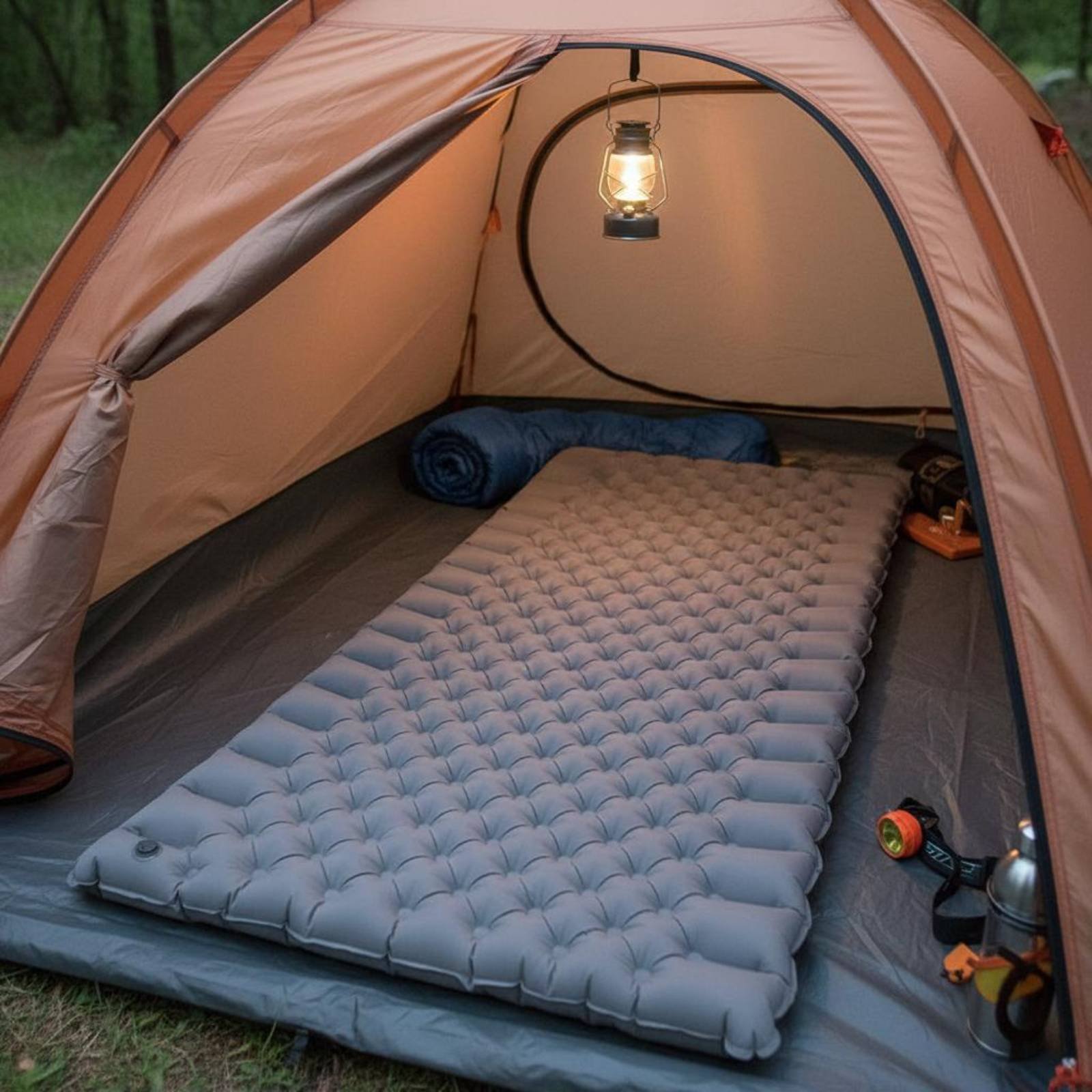 Matras Camping Tiup Nylon TPU  - Outdoor Rug Waterproof ulasan dan harga