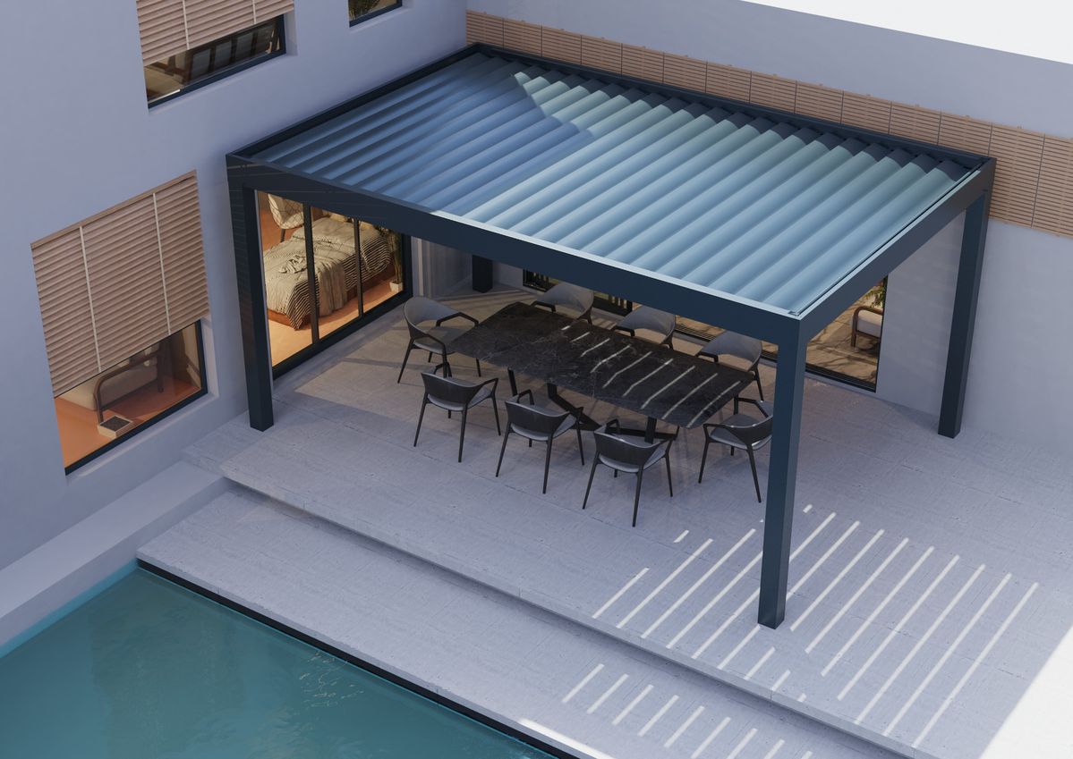 Paviliun Aluminium Alloy Perse - Outdoor Furniture Metal ulasan dan harga