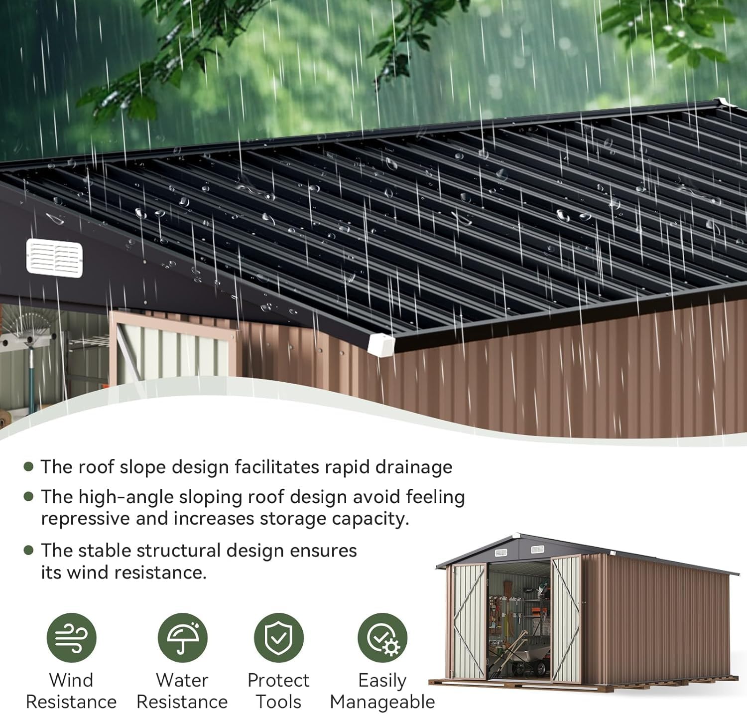Gudang Penyimpanan Luar Ruanga - Outdoor Furniture Metal ulasan dan harga